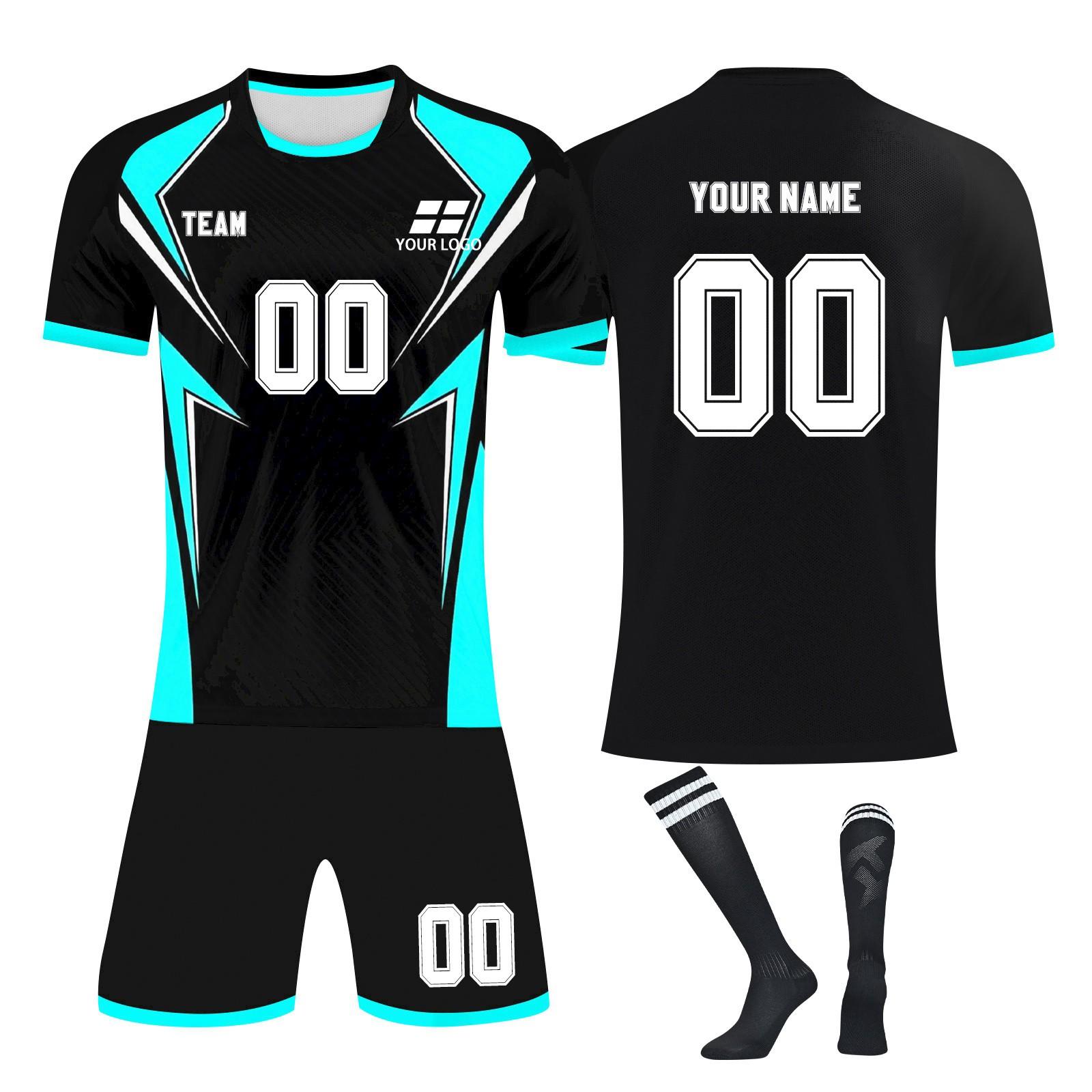 

Персоналізовані комплекти футболок для дівчаток із іменним номером Спеціальні футбольні майки для хлопчиків Тренувальний костюм XXXL світло-синій колір