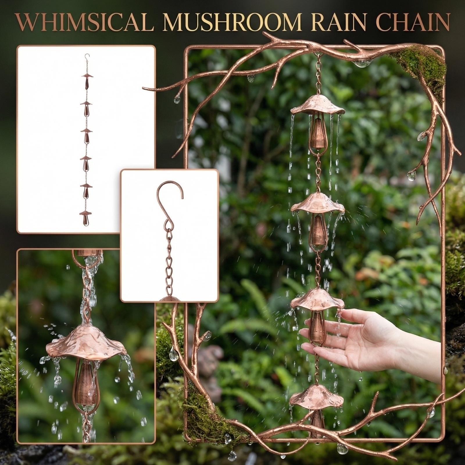 Metal Rain Chain, Metal Wind Chime, Metal Drainage Ditch Chain, Rainwater Harvesting Chain One Size жёлтый