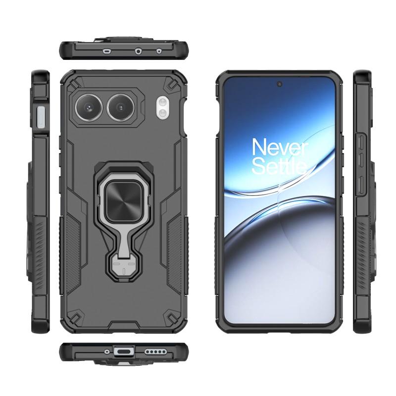 For OnePlus Nord 4 Phone Case WANLONFENG PC TPU Back Cover Kickstand with Tempered Glass