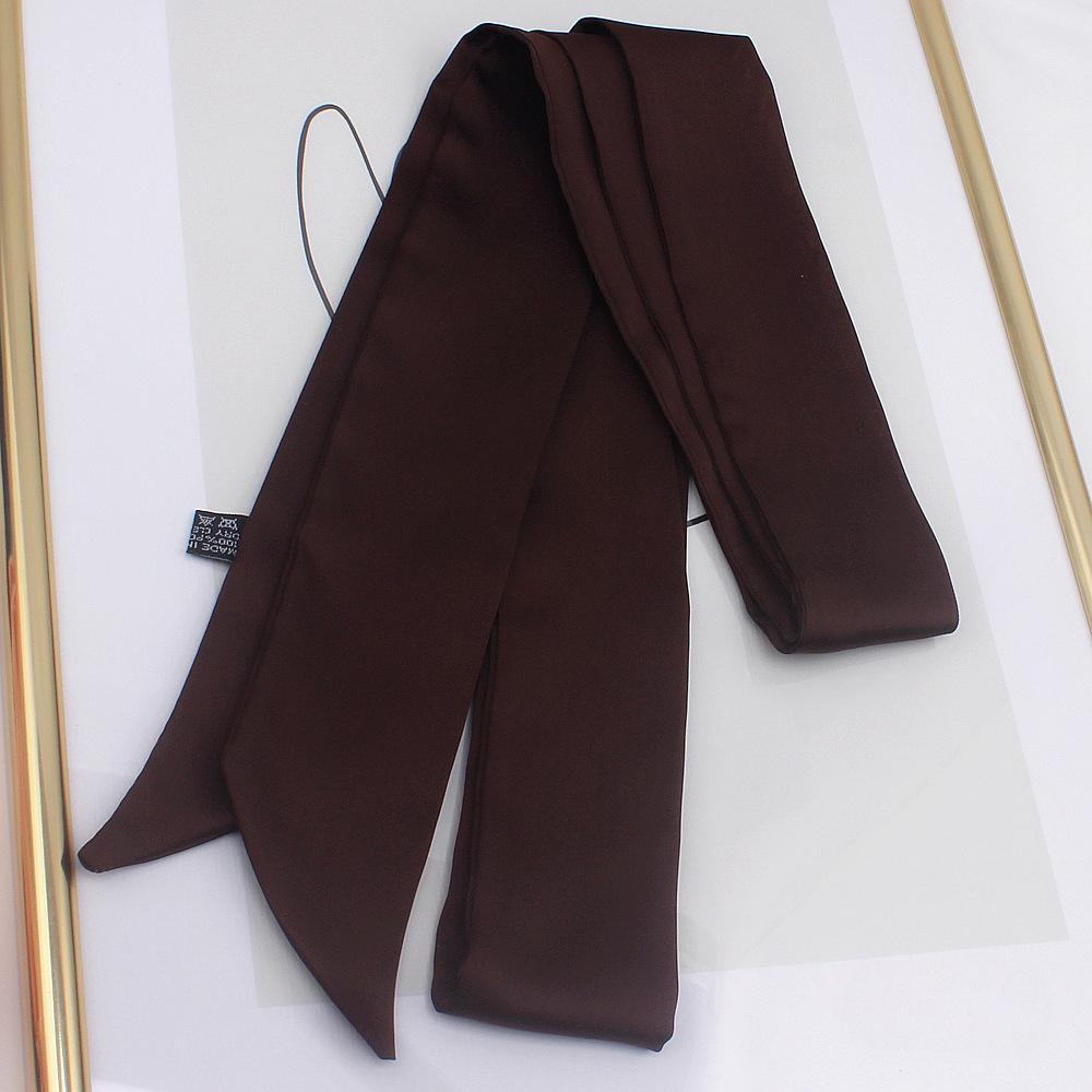 Long Skinny Hair Scarf For Women Silk Satin Headband Cute Neckerchief Solid Colors  Fashion Bag Scarves For Ladies 2024
