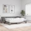 Vidaxl Sofa Rozsuwana Z Materacami, Ciemnoszara, 90X200 Cm, Tkanina
