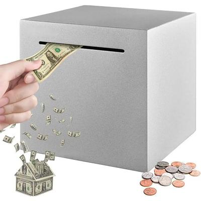 Kids' Safe Box for Saving Money with Large-capacity Coin Boxes, Stainless Steel Piggy Bank