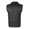 Gilet Moto Pu Uomo Senza Maniche Giacca Antivento Alla Moda Tendenza Cerniera Bottone Gilet Casual
