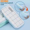 Macaron Colorblock Large Capacity Art Student Pencil Case - Double Layer Oxford Cloth Paintbrush Storage Bag