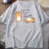 T-shirts Men Women Fuuny Cat Lovely Print T Shirt Summer Cotton Men's T-shirts Casual Harajuku Oversized Male Clothing Tees