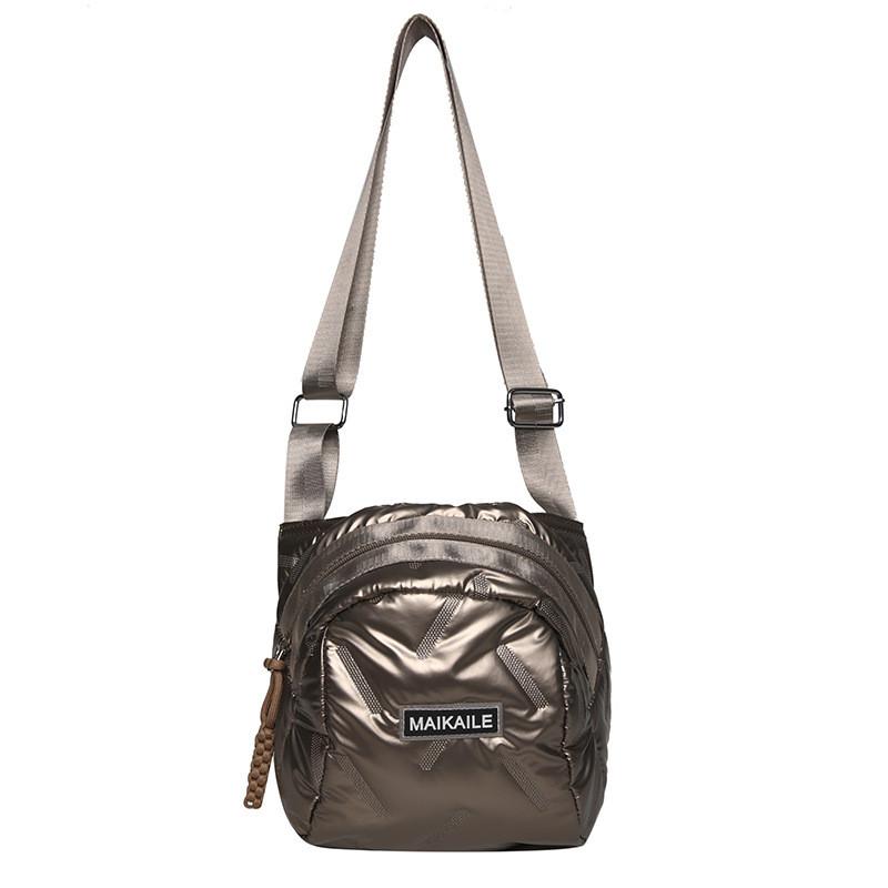 Pu Material Small Oval Crossbody Bag With Zipper For Casual Daily Use