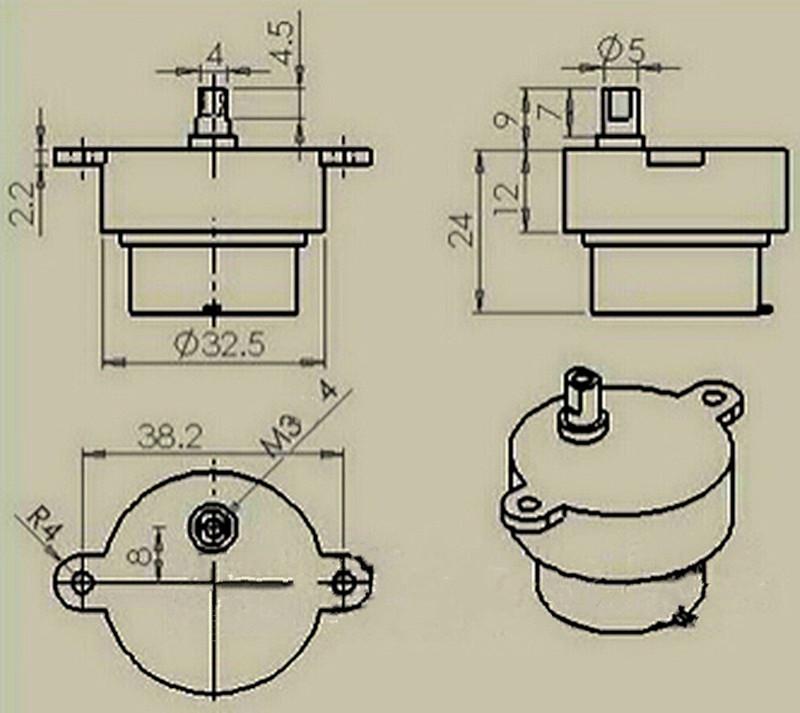 DC 12V Electric Brush DC Motor High Torque Gear Motor Geared Box S30K Reduction Motor 14RPM 2 Wires For Electronic Toys Fan