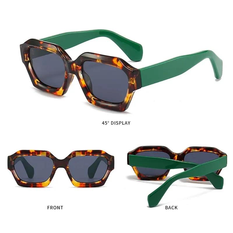 New Square Sunglasses Women Men Cool Designer Colorful Sun Glasses Plastic Frame Outdoor Eyewear UV Protection