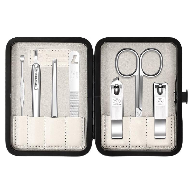 777 (THREE SEVEN) 7-Piece Carbon Steel Manicure Set