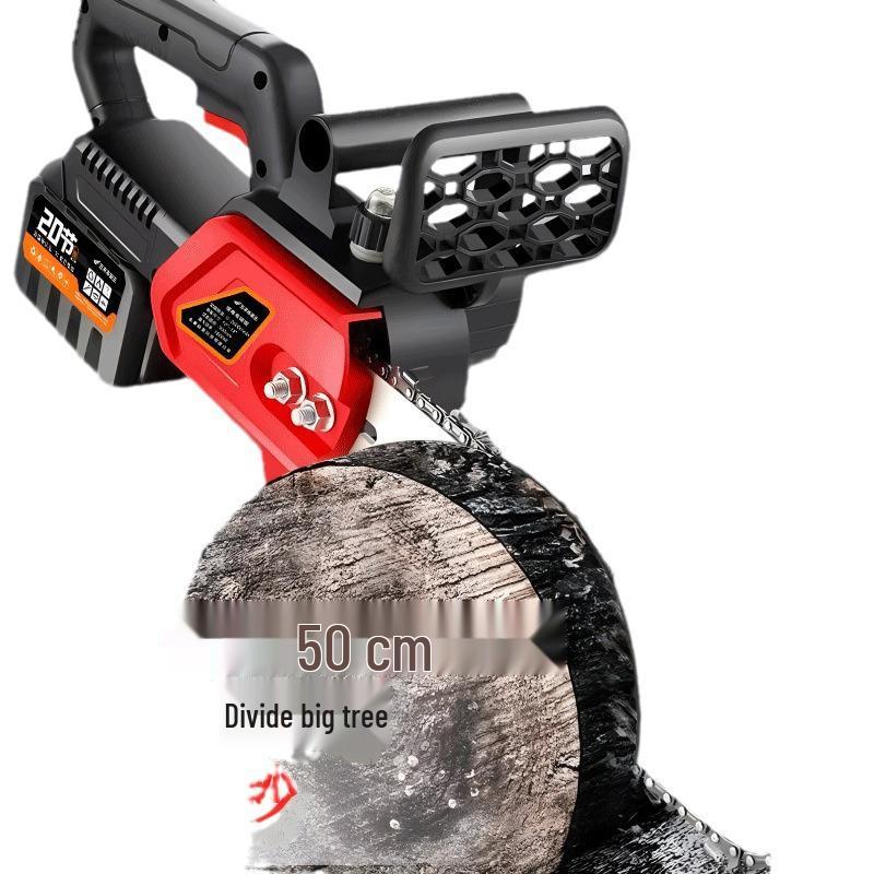 Imported High-Power Cordless Electric Chainsaw - Multifunctional, Ideal for Sawing, Cutting, and Felling Trees, Perfect for Household and Outdoor Use.