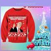 Trump Weihnachtsmode Übergrößen T-Shirt Bequeme Weihnachtsserie Oberteile