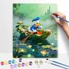 Disney Digital Oil Painting Art Kit Donald Duck Rowing Lily Pond Handmade Coloring Painting Home Decor