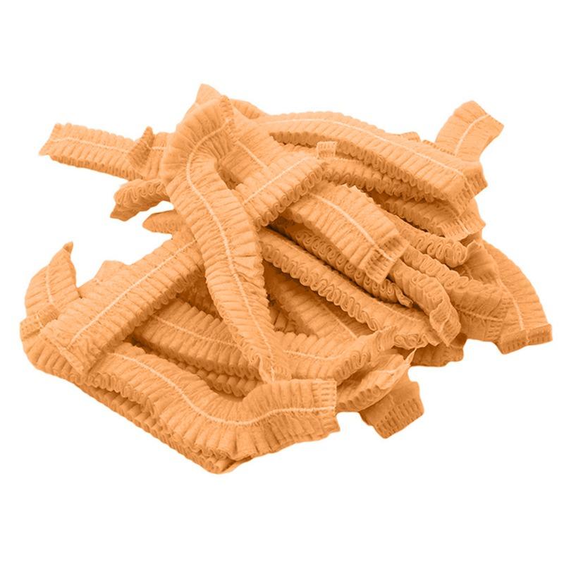 100 PCS Disposable Microblading Non Woven Fabric Makeup Hair Net Cap Sterile Hat Chef Catering Dust Strip Hat Bathroom Supplies