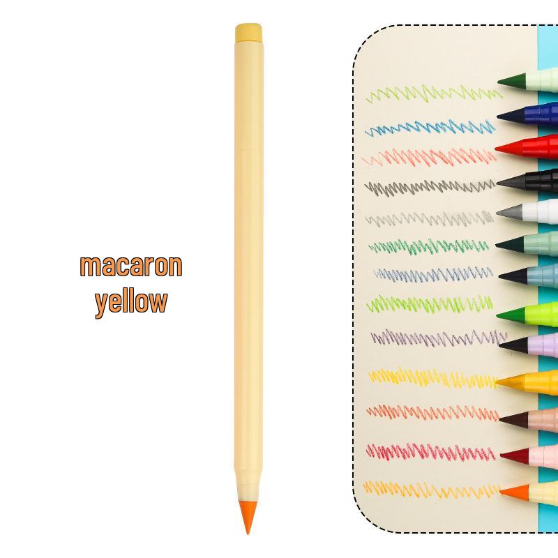 Erasable Posture Correcting Eternal Pencil - 12 Colors, No Sharpening Needed, Durable Lead, Perfect for Kids' Drawing.