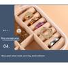 PU Leather Jewelry Box Mirror Storage Box 26 Letter Printed Portable Jewelry Organizer Earring Ring Necklace Case