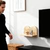 Schwebendes Holzregal Modern Stark Dekorativer Stützregale Für Wand Für Flure Innen Haus Arbeitszimmer Schlafzimmer Familie Freunde