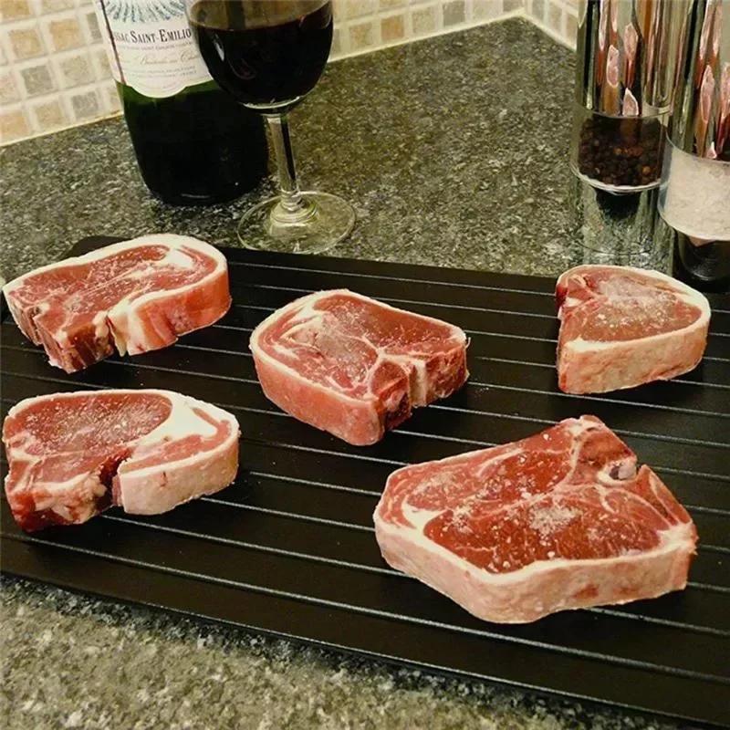 Kitchen Tools Fast Defrost Tray Fast Thaw Frozen Food Meat Fruit Quick Defrosting Plate Board Master Kitchen Gadgets Accessories