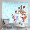 Winter Smile Snowman Tapestry Happy Christmas Decoration Tapestry Home Living Room Bedroom Dorm Wall Hanging Decorative Blanke