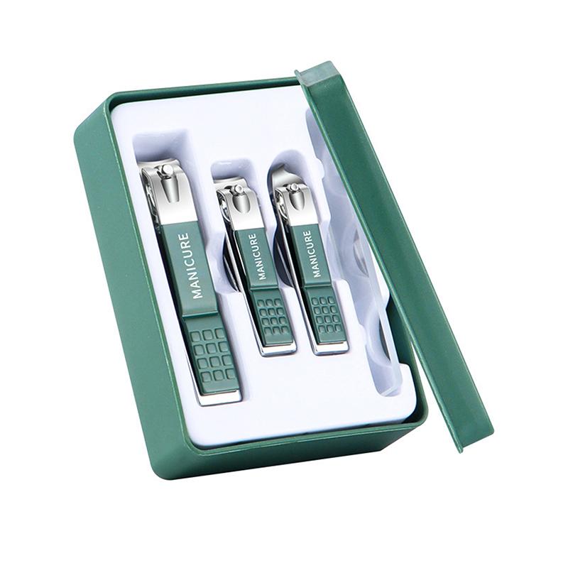 

Набор кусачек для ногтей с коробкой Высококачественные бытовые кусачки для ногтей Мужские и женские универсальные инструменты для педикюра Простые портативные инструменты для ногтей темно-зеленого