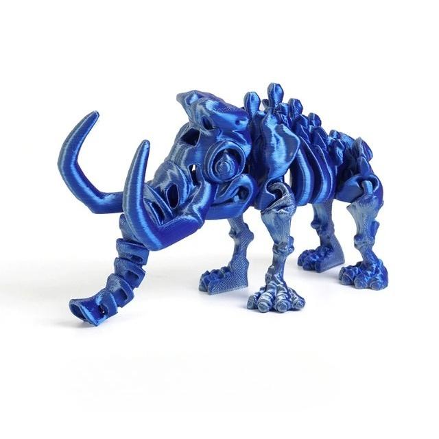 3D Printing Mammoth Dinosaur Model – Full Jointed Movable Figurine, Realistic Desktop Craft Ornament & Gift