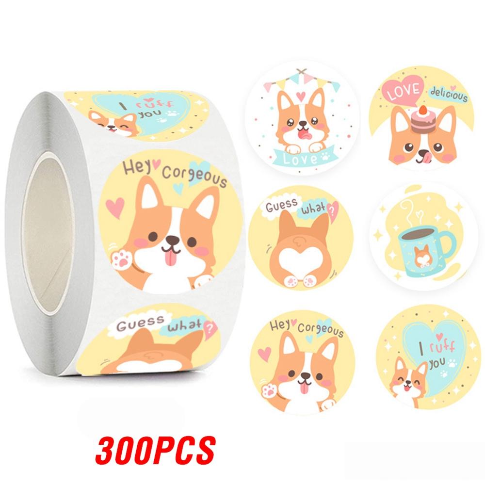 100-500pcs Cute Bear Thank You Sticker Children Sealing Labels Sticker for Gift Envelope Kid Gift Packaging Decorative Stickers