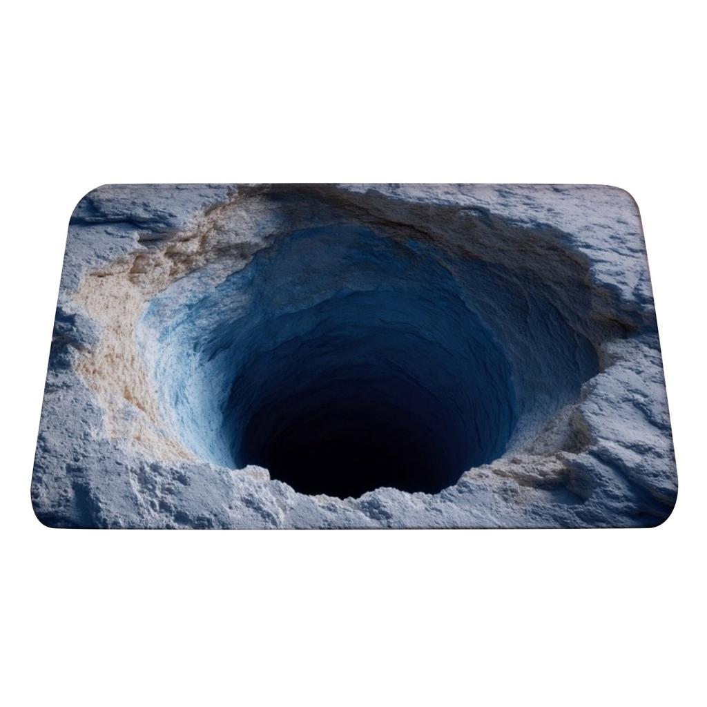 Front Door Mat Indoor Outdoor Entrance, 3D Optical All-Weather Doormat, Optical Rug Ground Crack Rug 3D Rugs, Easy Clean Patio Porch