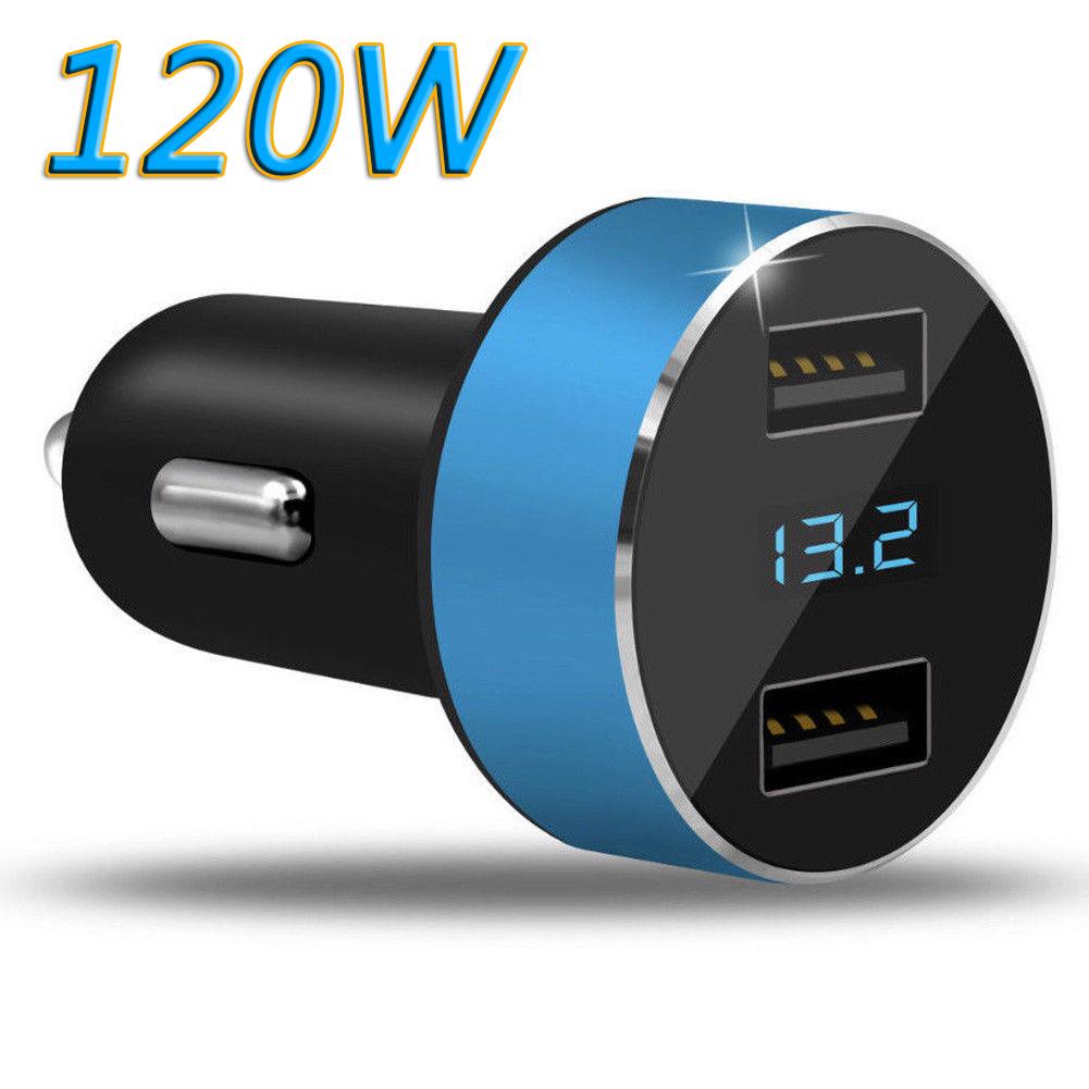 200W Car Charger Dual Ports Fast Charging QC3.0 USB Adapter Car Phone Charger Single Port 100W USB Converter For iPhone Samsun