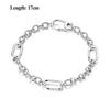 Bracelet 925 Silver Basic Braided Chain Buckle Bracelet For Women's DIY Charms Bracelet Fashion Jewelry Gifts