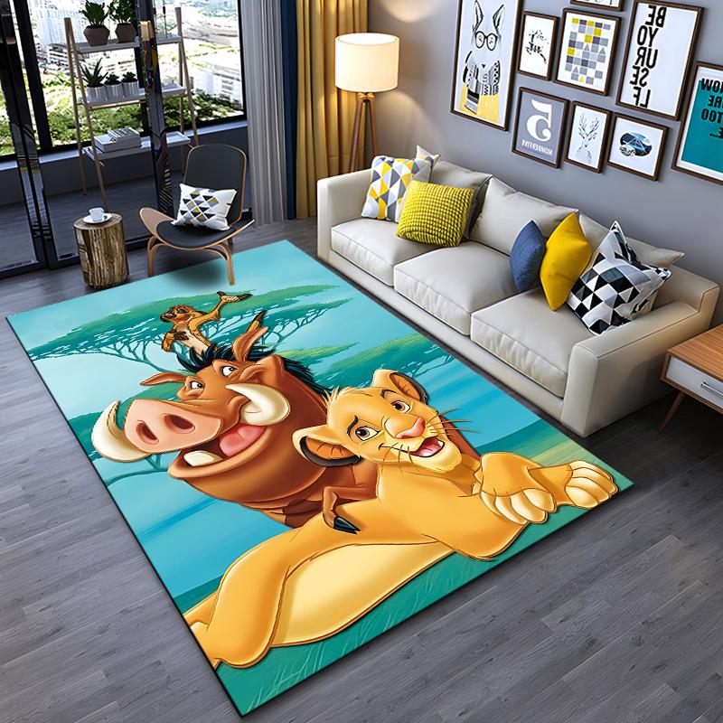 1PC The Lion King Pattern Carpets Bedroom Play Mats Rugged Bedroom Decor Carpet Living Room Mat Children's Room Area Carpet