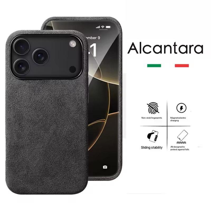 Alcantara Magnetic Phone Case IPhone 17 16 15 Full Body Protection