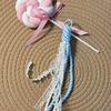 Lace Flower Color Block Knotting Keychain & Phone Charm