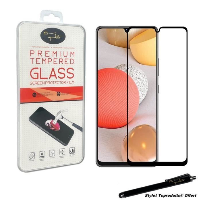 Film de protection - Toproduits® - Samsung Galaxy A32 5G - Verre trempé - Bords noirs - Résistant aux rayures
