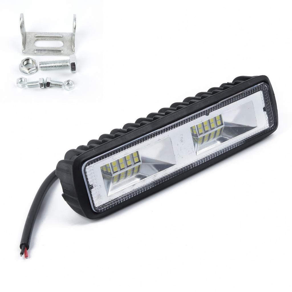 2Pcs 48W 16 LED Work Light Flood Beam Bar Car SUV OffRoad Driving Fog Lamps