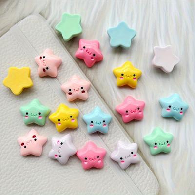 Smiling Pentagram Resin Patch DIY Cream Glue Creative Handmade Material Hair Clip Accessories
