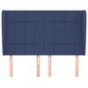 Vidaxl Wingback Headboard, Blue, 147X23X118/128 Cm, Fabric