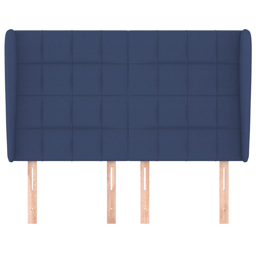 Vidaxl Wingback Headboard, Blue, 147X23X118/128 Cm, Fabric