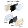 147*86MM Touch Glass & PC Panel Smart Life WiFi 4 Gang Wall Switch and Fan Speed Control Compatible with Alexa Google Home