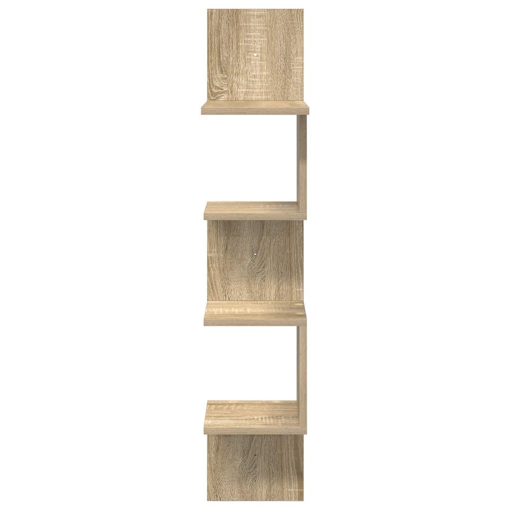 Wall Shelf Wall Mount Brown 32 x 21 x 107 cm Particleboard