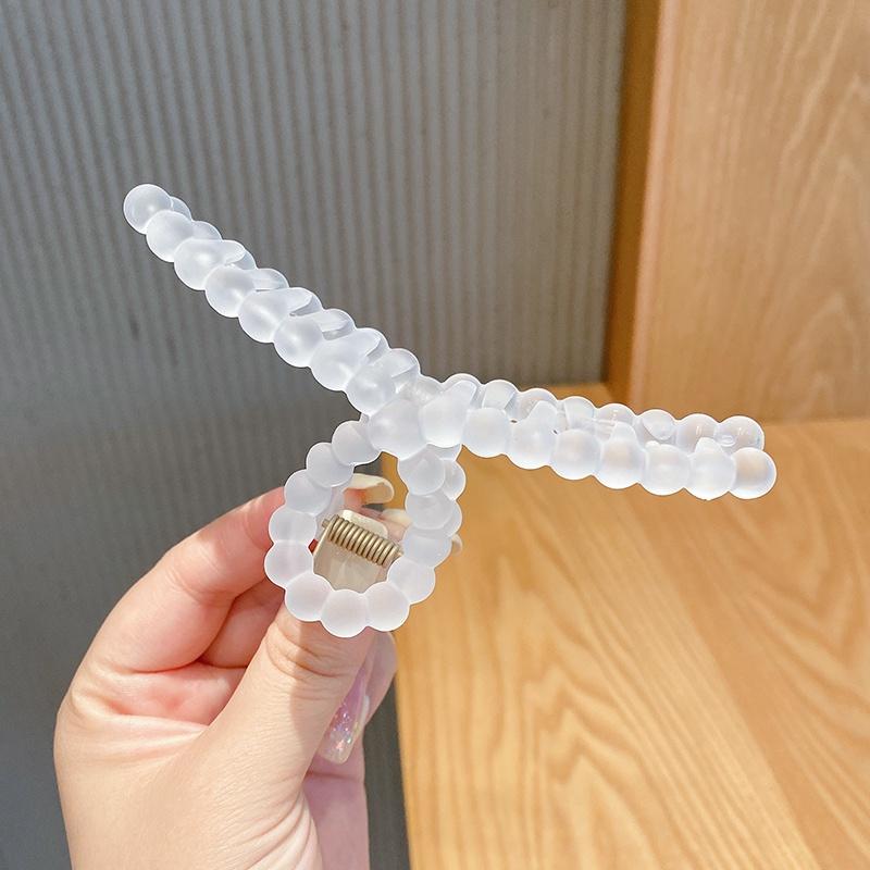 

Простая матовая заколка-краб для волос с крупными желейными частицами, корейская версия, женская, для ванной, заколка-акула для волос, шпилька, аксессуары для волос