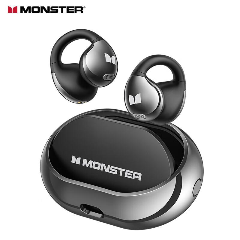 Monster AC600 Waterproof Bluetooth Sports Bone Conduction Clip-On Headphones