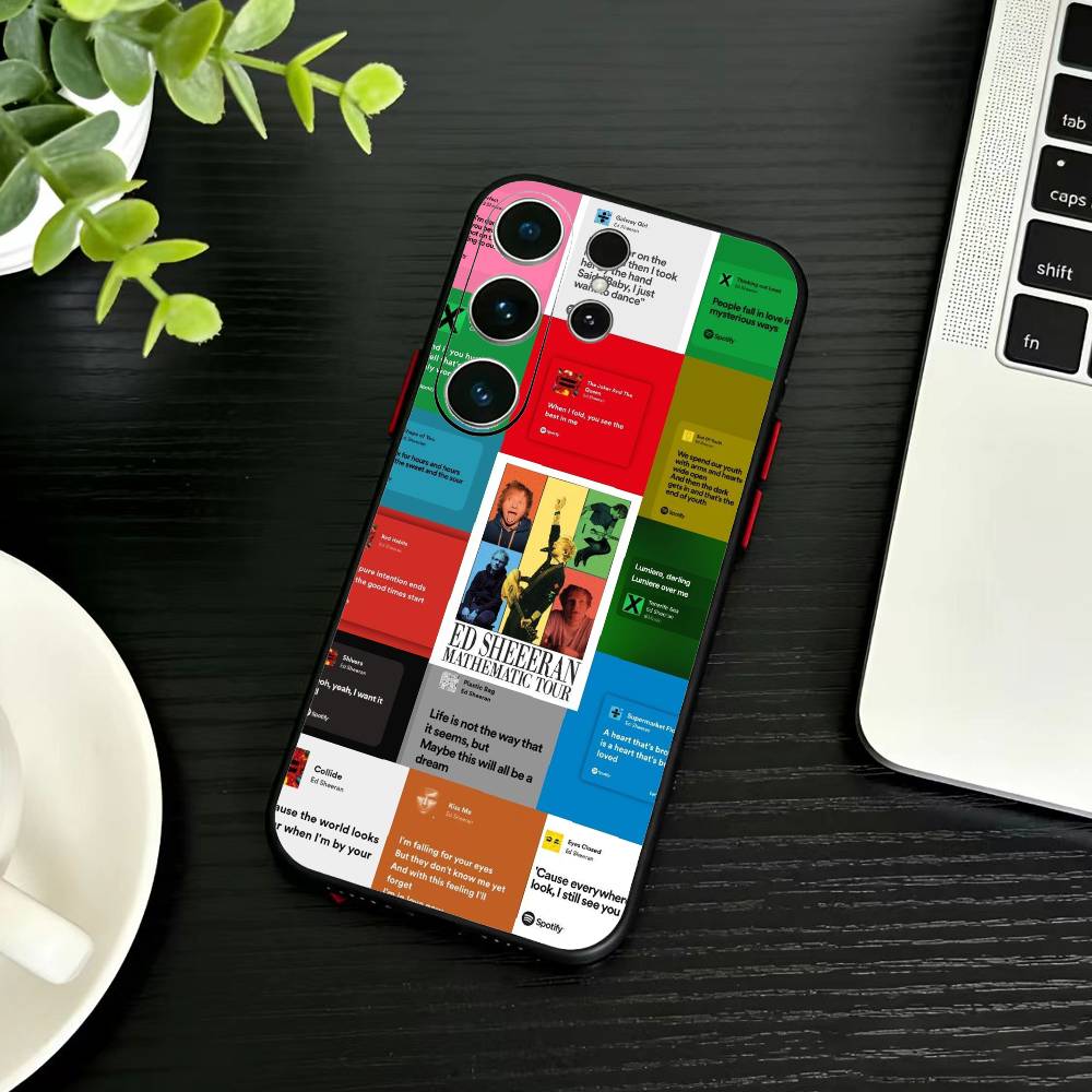 

Singer E-Ed Sheeran Phone Case For Samsung S26,S25,S24,S23,S22,S21,S20,Ultra,Plus,FE Black Soft Cover Samsung S21lite
