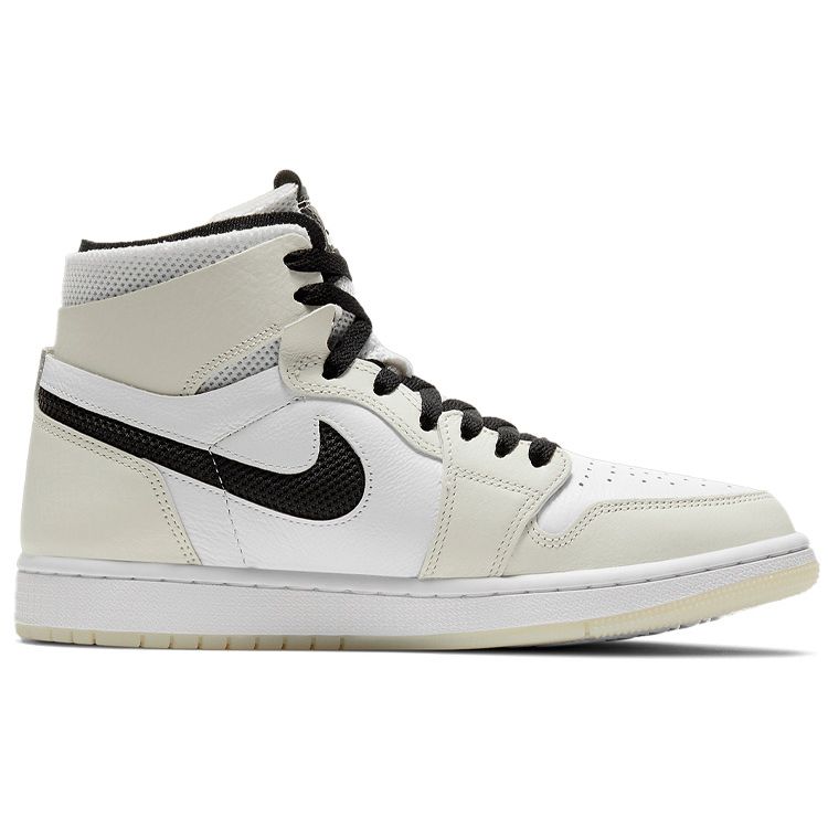 Air Jordan 1 High Zoom Comfort Light Bone Women Sneakers Cream Sea-Glass Black CT0979-002