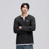 Mark Fairwhale Men's 2026 Faux Two-Piece Waffle Knit Long Sleeve Casual T-Shirt