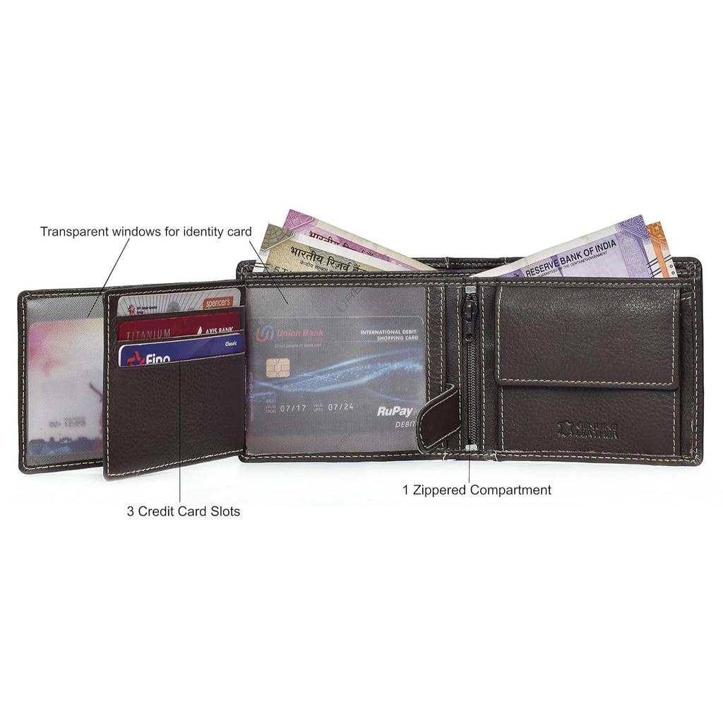 Oliver Dunkelbraune Ledergeldbörse für Herren