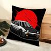 I-Initial D Ae86 Cushion Cover Soft Short Plush Pillow Cover Smooth Cozy Texture Aesthetic Cushion Case Home Decor