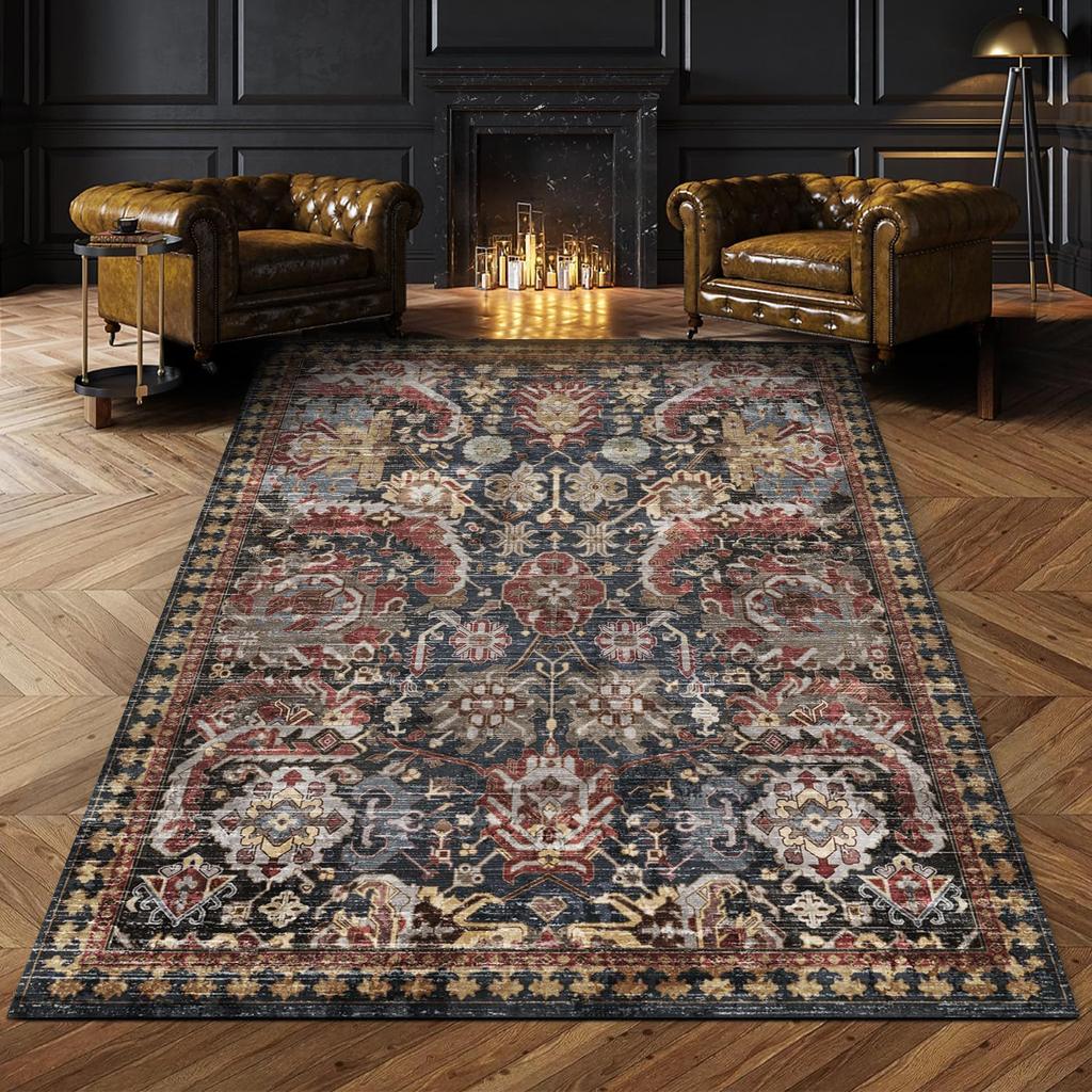 Bohemian Style Carpet Living Room Coffee Table Mat Bedroom Bedside Rug Non-slip Thickened Carpet Warmth Home Decor