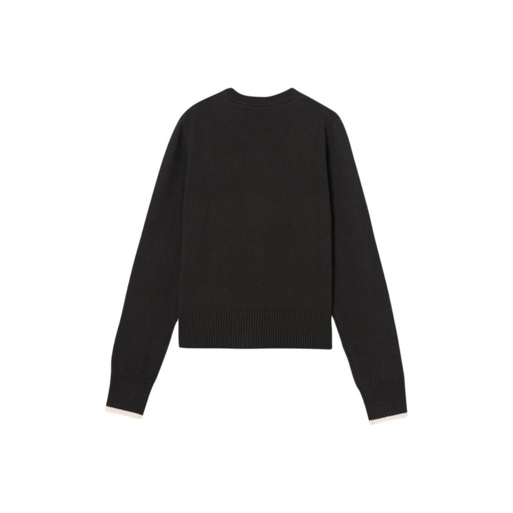 Levis Casual Comfortable Simple Single-Breasted Round Neck Long Sleeve Knit Sweater Women Sweater 0051K-0001