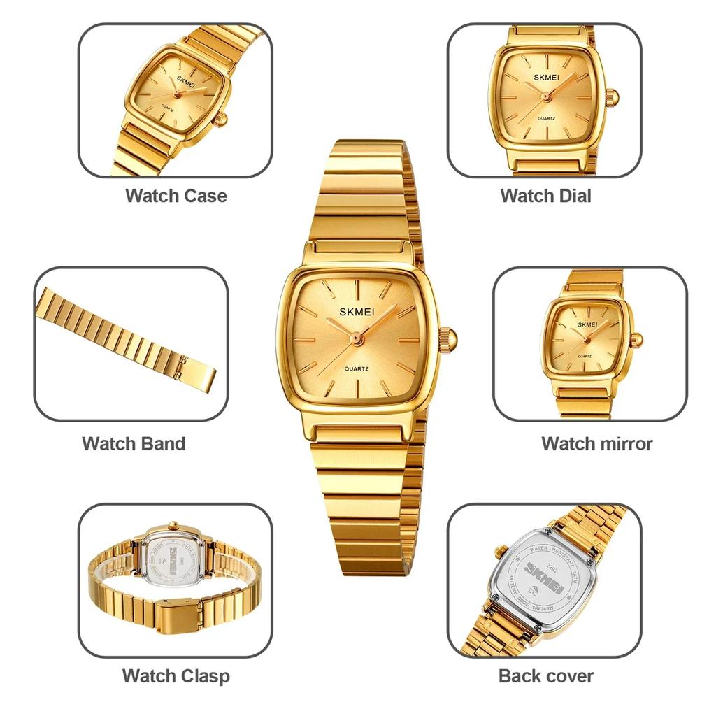 SKMEI 2292 Business Luxury Full Watches Women Quartz Wristwatch For Female Ladies Girl Waterproof Relogio Feminino Elegance