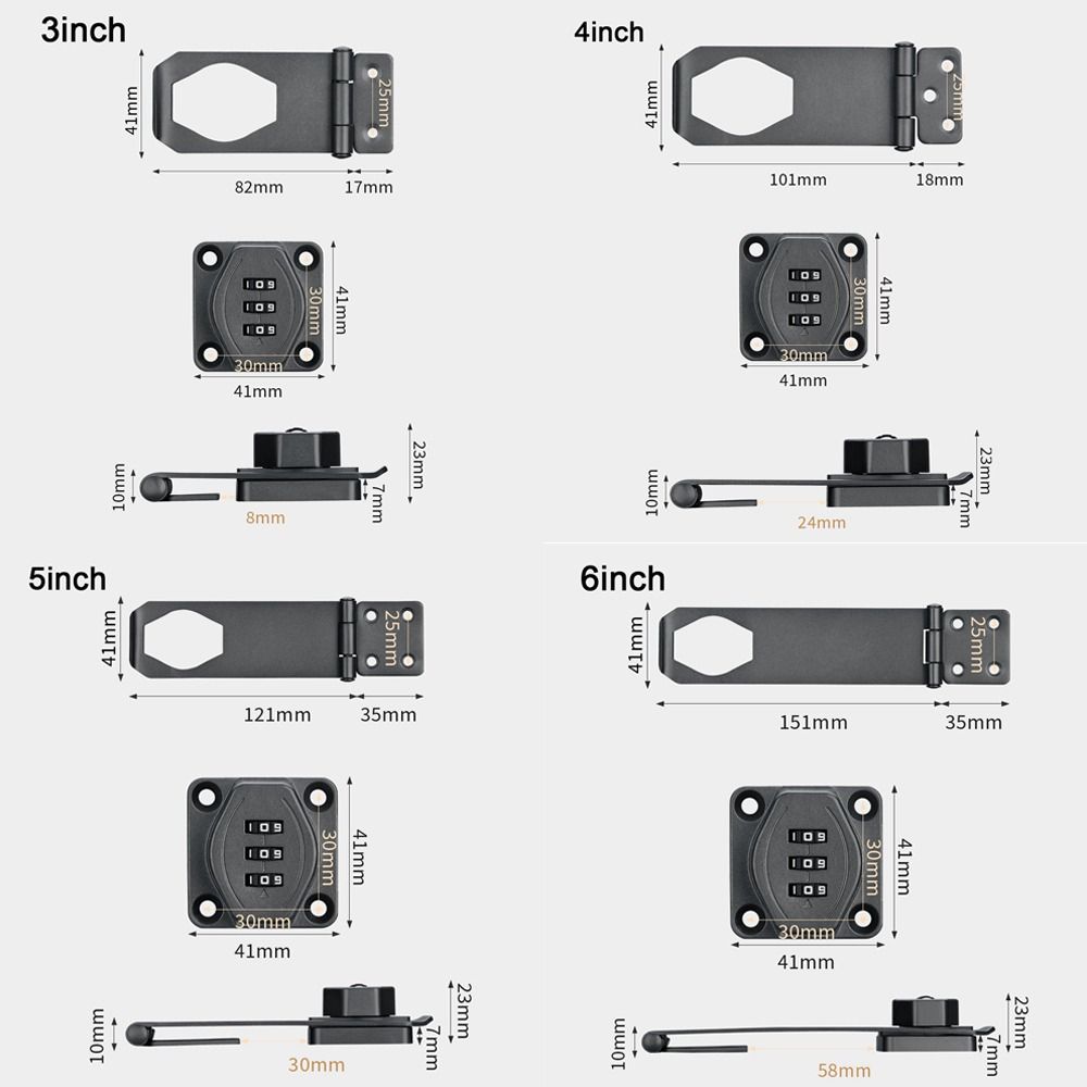 Anti-Theft Cabinet Password Locks Zinc Alloy Window Stoppers New Combination Coded Lock  Door