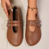 Fashion Mary Jane Shoes 2025 New Fashion Women's Flats Soft Comfortable Ballet Shoes Women's Double Buckling Design Round Toe Sneakers